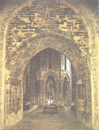Altar in Templar Castle in Tomar, Portugal